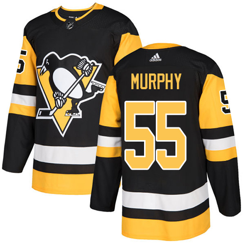 Adidas Men Pittsburgh Penguins #55 Larry Murphy Black Home Authentic Stitched NHL Jersey